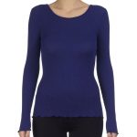 Maglia Oscalito manica lunga basico in lana e seta