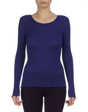 Maglia Oscalito manica lunga basico in lana e seta