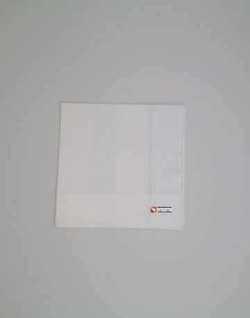 Fazzoletto Lehner rigato bianco