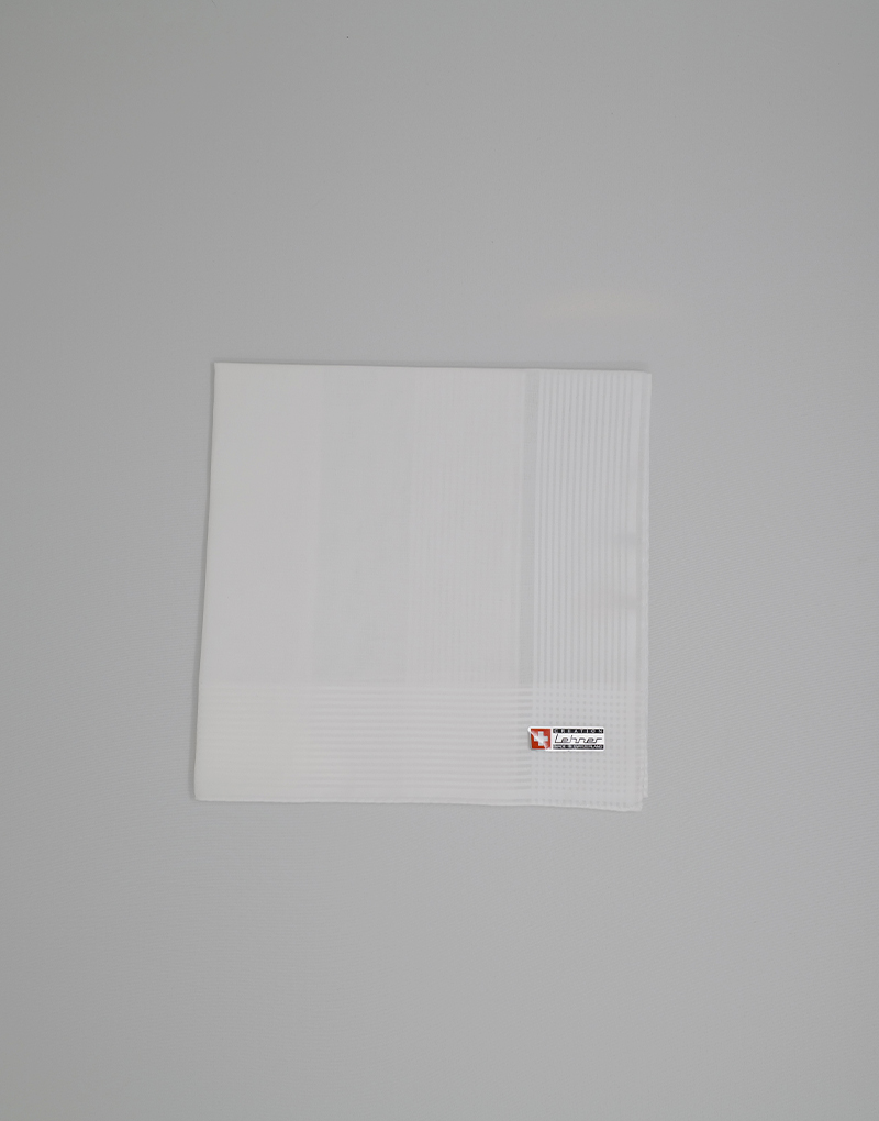 Fazzoletto Lehner rigato bianco