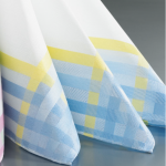 Fazzoletto Lehner righe azzurro
