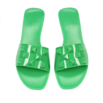 Ciabatte verde borchia EmanuelaBiffoli