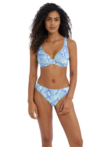 Bikini Freya KOMODO BAY - AQUA - UW HIGH APEX BIKINI TOP - AS204013 - BIKINI BRIEF - AS204070 - AWA - F