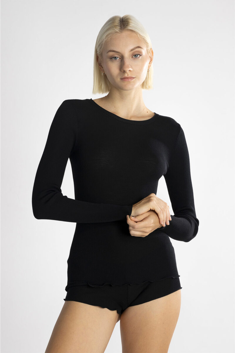 intimo-ortopedia-abbiati-Maglia-in-lana-e-seta-nero-Oscalito-3446R-0