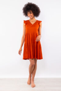 intimo-ortopedia-abbiati-Abito-corto-a-balze-caramello-Verdissima-UO81-1