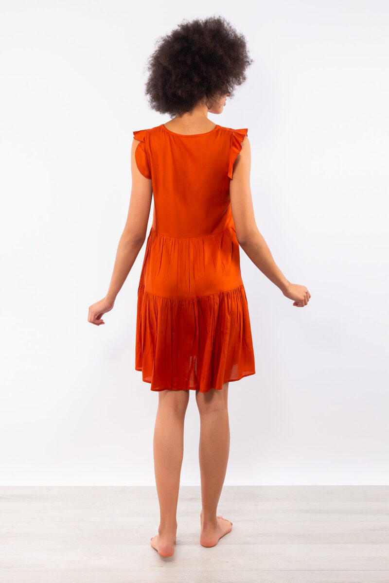 intimo-ortopedia-abbiati-Abito-corto-a-balze-caramello-Verdissima-UO81-3
