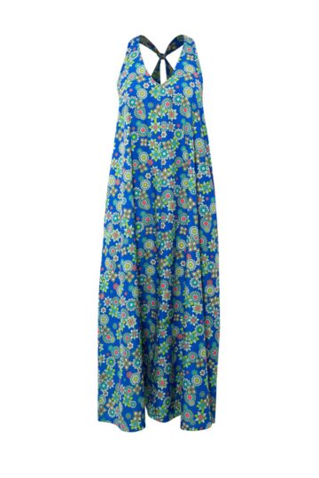 intimo-ortopedia-abbiati-Abito-lungo-blu-in-fantasia-maioliche-Verdissima-CY82-0