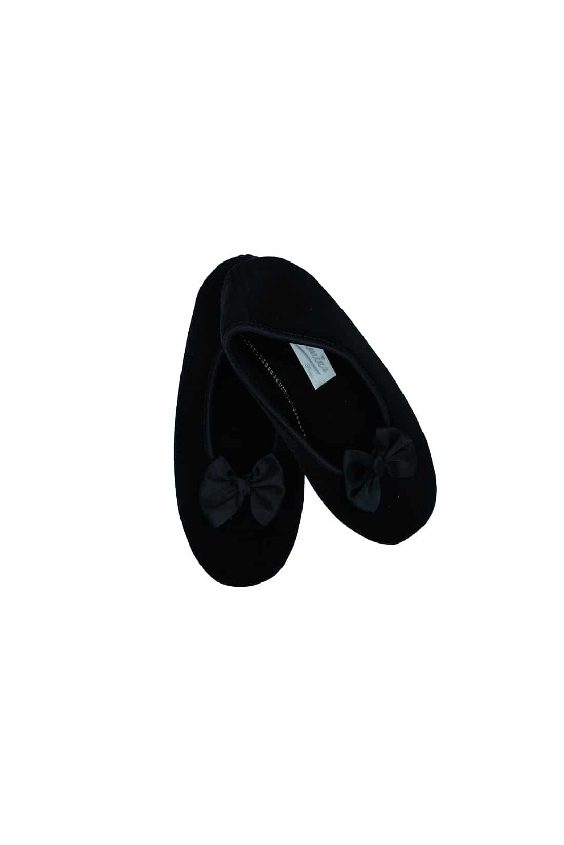 intimo-ortopedia-abbiati-Pantofole-Donna-Nero-con-fiocco-Jamies-09-0