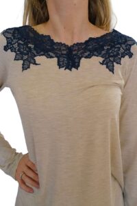 intimo-ortopedia-abbiati-Pigiama-Donna-Beige-con-Pizzo-Blu-Paladini-5