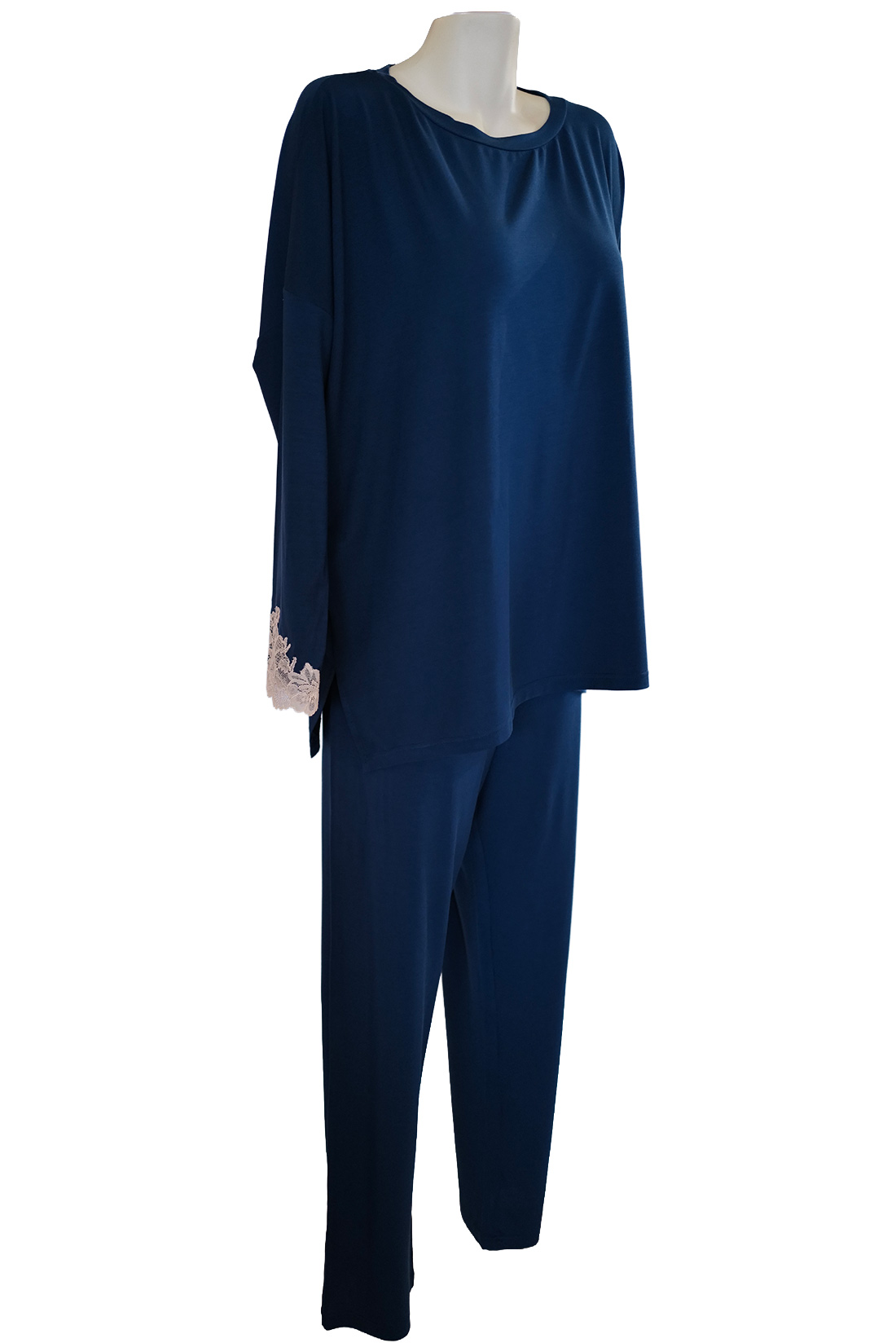intimo-ortopedia-abbiati-Pigiama-da-Donna-Girocollo-Blu-Pizzo-Paladini-0 intimo-ortopedia-abbiati-Pigiama-da-Donna-Girocollo-Blu-Pizzo-Paladini-0
