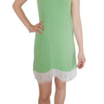 intimo-ortopedia-abbiati-Camicia-da-notte-Corta-Modal-Verde-Acido-Pizzo-Paladini-0