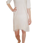 intimo-ortopedia-abbiati-Camicia-da-notte-Corta-Pied-De-Poule-Avorio-Paladini-0