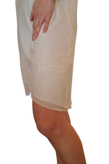 intimo-ortopedia-abbiati-Camicia-da-notte-Corta-Pied-De-Poule-Avorio-Paladini-3