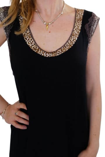 intimo-ortopedia-abbiati-Camicia-da-notte-Lunga-Nero-Animalier-Paladini-1