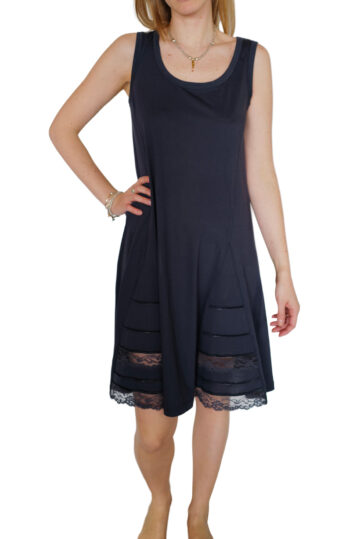 intimo-ortopedia-abbiati-Camicia-da-notte-Midi-Cotone-Blu-Pizzo-Paladini-0