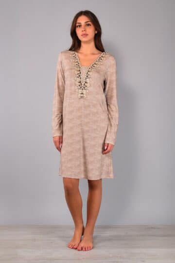 intimo-ortopedia-abbiati-Camicia-da-notte-Modal-Invernale-Sabbia-Verdissima--LE28-0