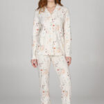intimo-ortopedia-abbiati-Pigiama-Donna-Cotone-Bottoni-Fiori-FEL913-0