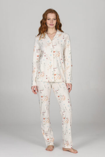 intimo-ortopedia-abbiati-Pigiama-Donna-Cotone-Bottoni-Fiori-FEL913-0