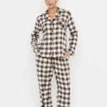 intimo-ortopedia-abbiati-Pigiama-Tartan-Donna-Bottoni-Selmark-P13176-0