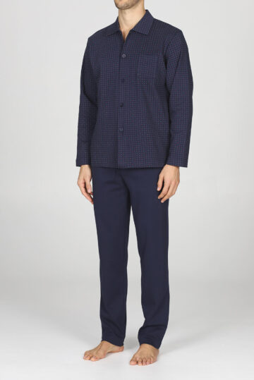 intimo-ortopedia-abbiati-Pigiama-Uomo-Bottoni-Blu-Vercelli-Julipet--JAL922-0