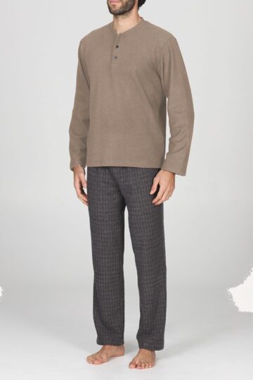 intimo-ortopedia-abbiati-Pigiama-Uomo-Inverno-Beige-Viareggio-Julipet-JAL928-0